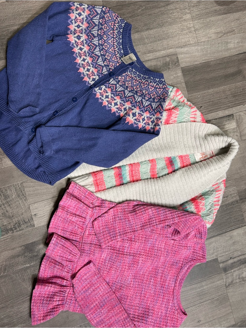 Girls Cardigan & Long Sleeve Peplum Bundle 5T